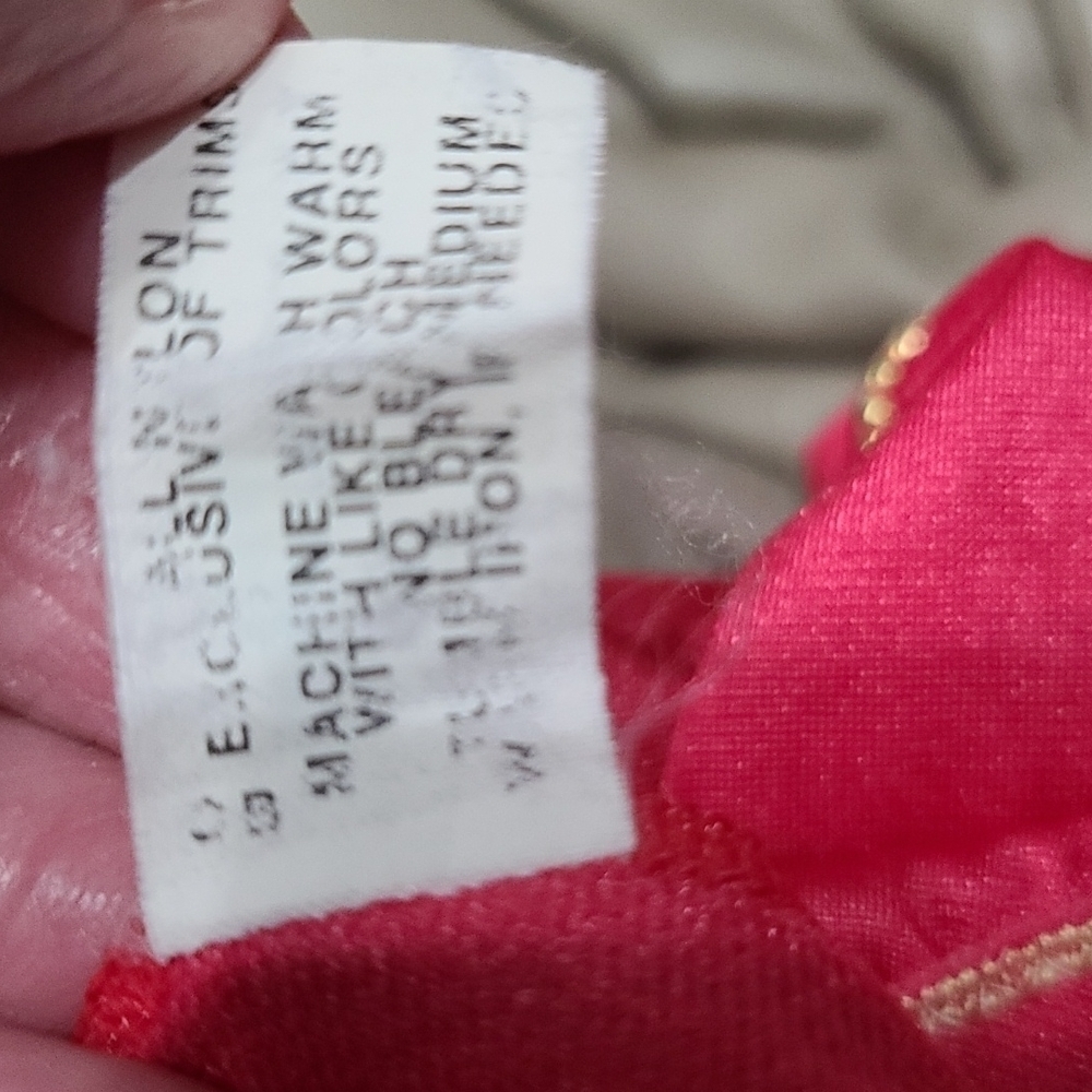 VTG ShadowLine Womens Long Nightgown Red/Gold Embroidery‎ V-neck USA Size S GUC - Picture 8 of 8